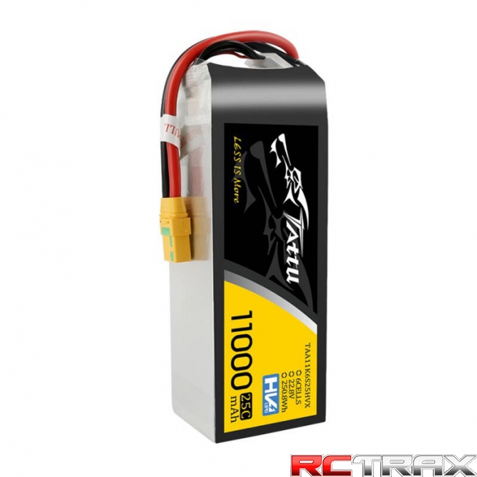 Tattu 11000MAH 22.8V HV 25C 6S1P Lipo Battery Pack with XT90-S(anti-spark) Plug