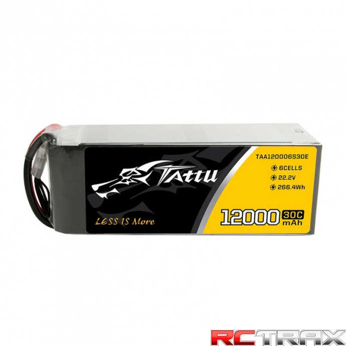 Tattu 12000mAh 22.2V 30C 6S1P UAV Lipo Battery Pack with EC5 plug