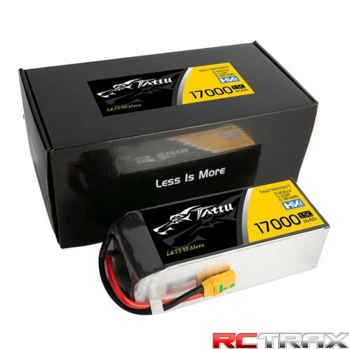Tattu 17000mAh 22.8V 15C 6S1P Lipo Battery with XT90-S(anti-spark) Plug