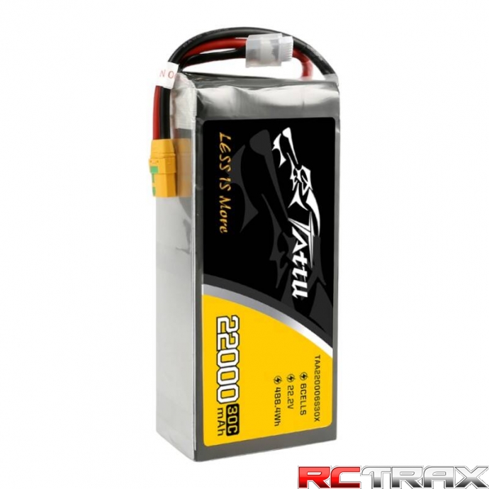 Tattu 22000mAh 22.2V 30C 6S1P Lipo Battery Pack with XT90-S plug
