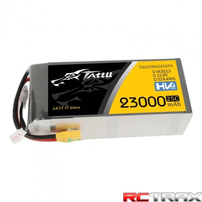 Tattu 23000mAh 22.8V 25C 6S1P Lipo Battery Pack With XT90-S