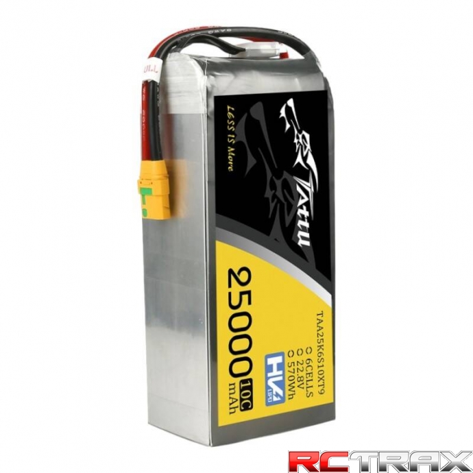 Tattu 25000mAh 22.8V 10C 6S1P Lipo Battery Pack With XT90-S