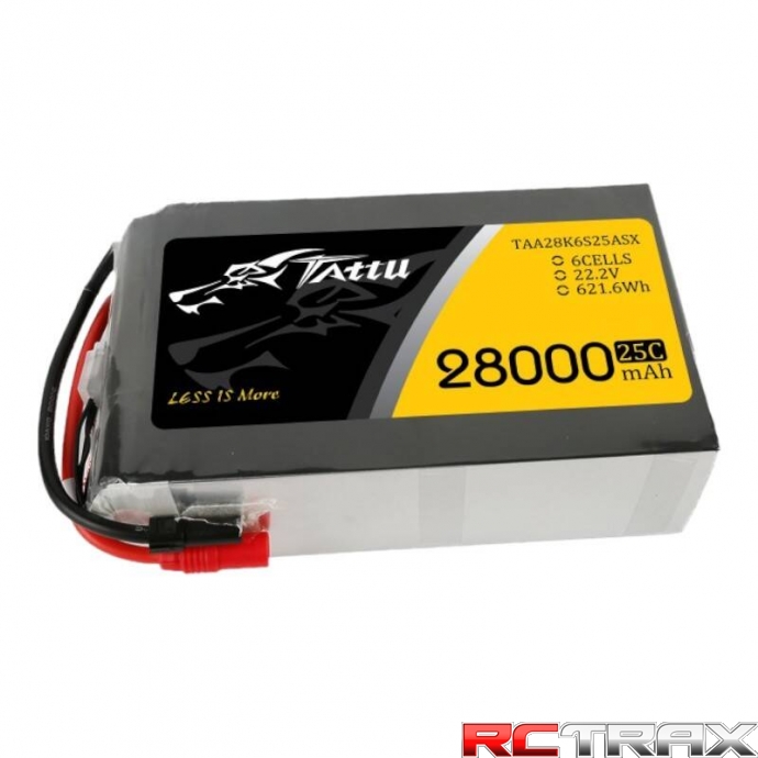 Tattu 28000mAh 22.2V 25C 6S1P Lipo Battery Pack with AS150+XT150