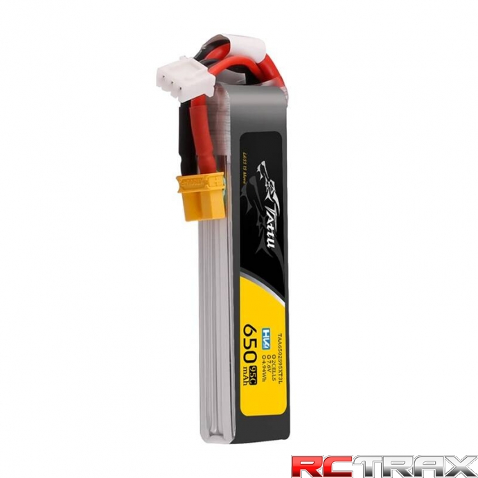 Tattu 2s 650mAh 95C 7.6V HV Lipo Battery with XT30 Long-Pack