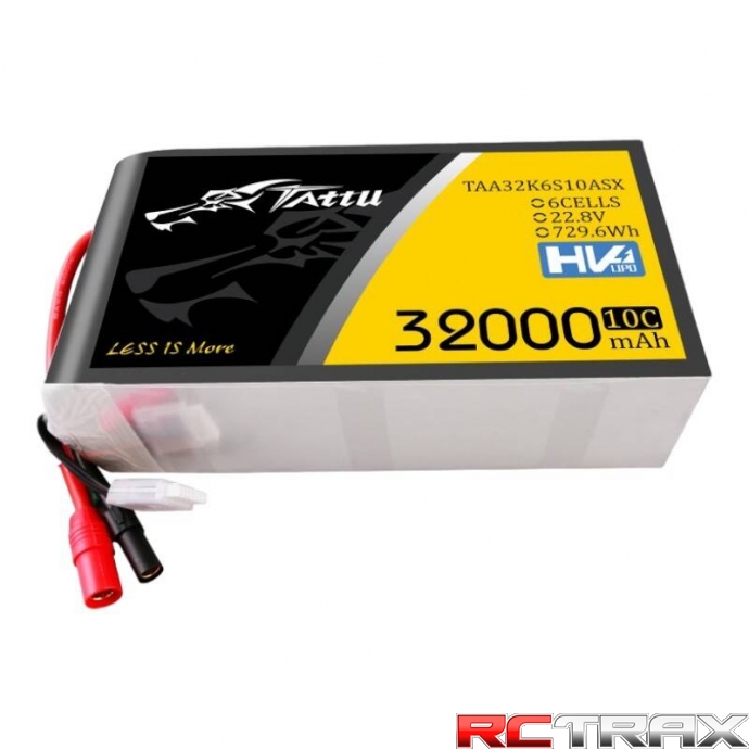 Tattu 32000mAh 22.2V 25C 6S1P Lipo Battery Pack with AS150+XT150