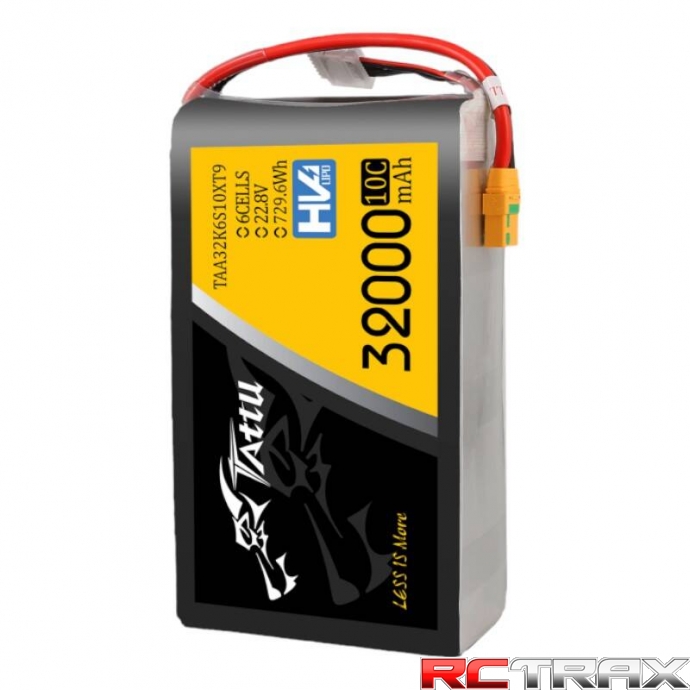 Tattu 32000mAh 22.8V 10C 6S1P Lipo Battery Pack With XT90-S