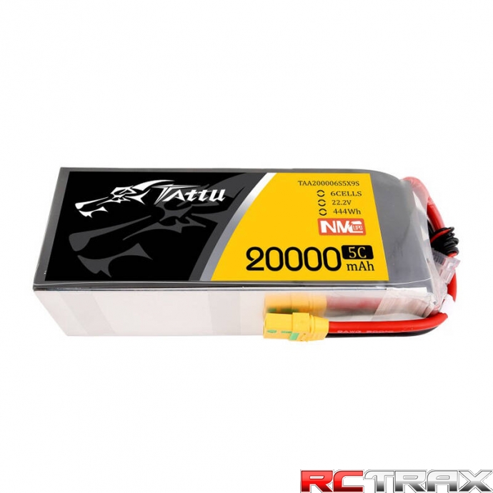 Tattu NMC 20000mAh 22.2V 5C 6S1P Lipo Battery Pack with XT90-S plug