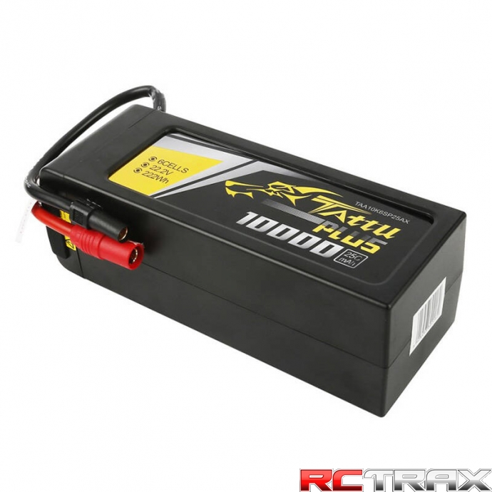 Tattu Plus 10000mAh 22.2V 25C 6S1P Lipo Battery Pack with AS150+XT150 plug