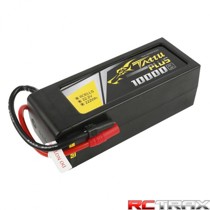 Tattu Plus 10000mAh 22.2V 25C 6S1P Lipo Battery Pack with AS150+XT150 plug