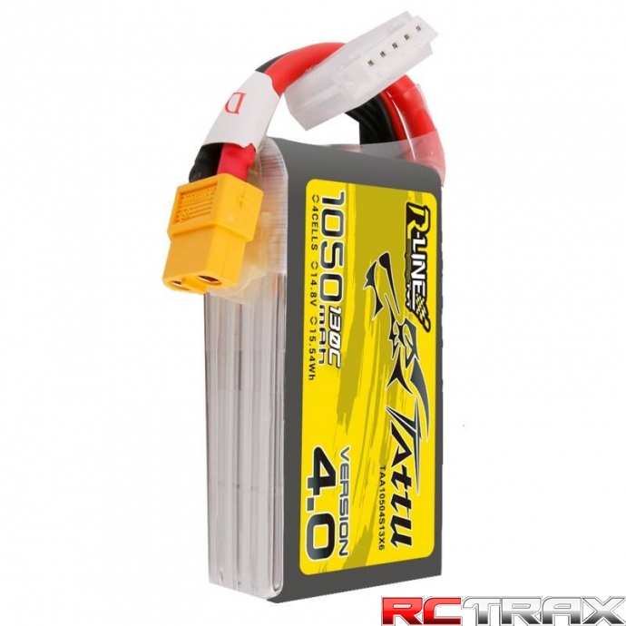 Tattu R-Line 4.0 1050mAh 14,8V 130C 4S1P XT60 Battery