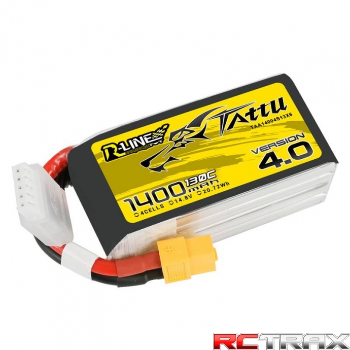 Tattu R-Line 4.0 1400mAh 14.8V 130C 4S1P XT60 Battery