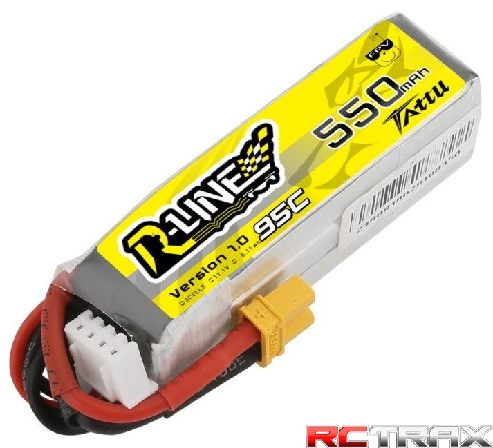 Tattu R-Line 550mAh 11.1V 95C 3S1P XT30U-F Lipo Battery