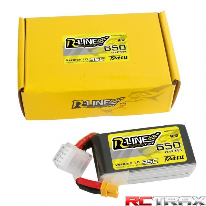 Tattu R-Line 650mAh 11.1V 95C 3S1P XT30 Lipo Battery