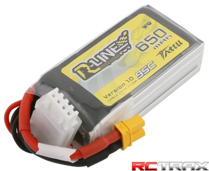 Tattu R-Line 650mAh 11.1V 95C 3S1P XT30U-F Lipo Battery