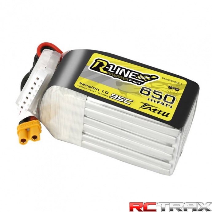 Tattu R-Line 650mAh 22,2V 95C 6S1P XT30U-F Battery