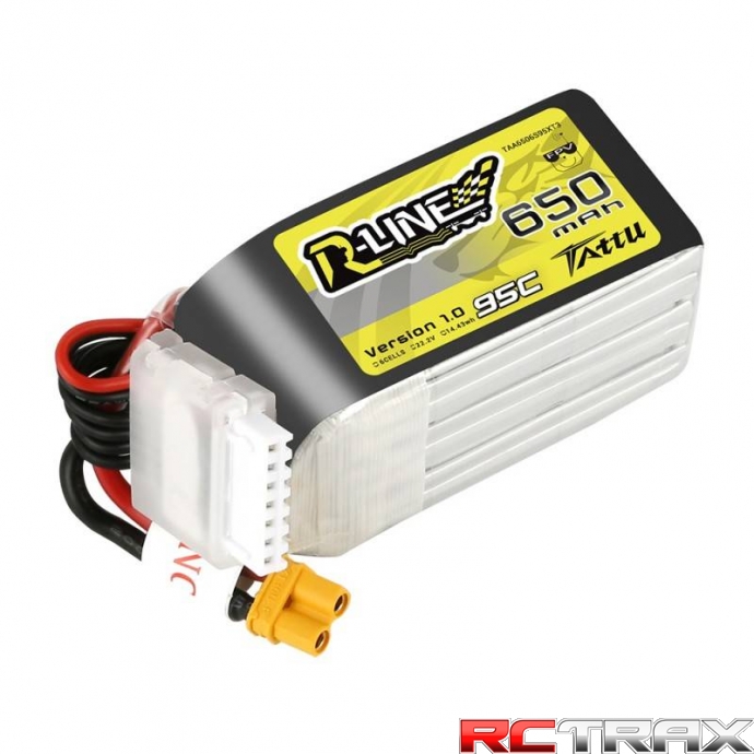 Tattu R-Line 650mAh 22,2V 95C 6S1P XT30U-F Battery