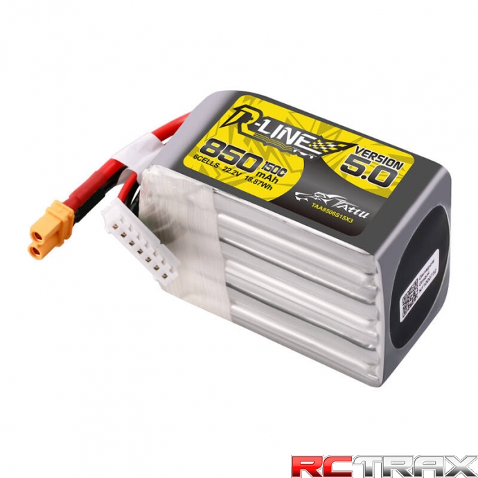 Tattu R-Line Wersja 5.0 850mAh 22.2V 6S1P 150C Lipo XT30U-F
