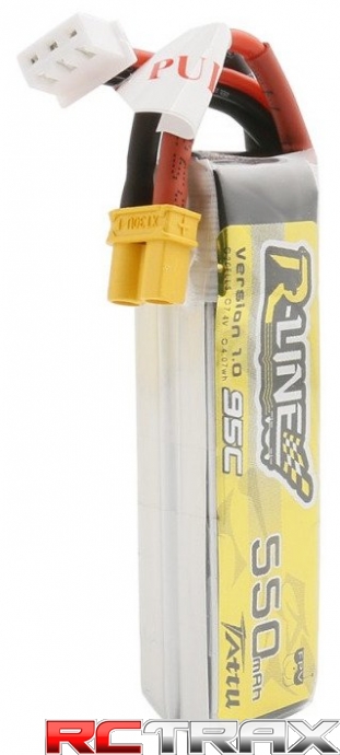 Tattu R-Line battery 550mAh 7.4V 95C 2S1P XT30U-F