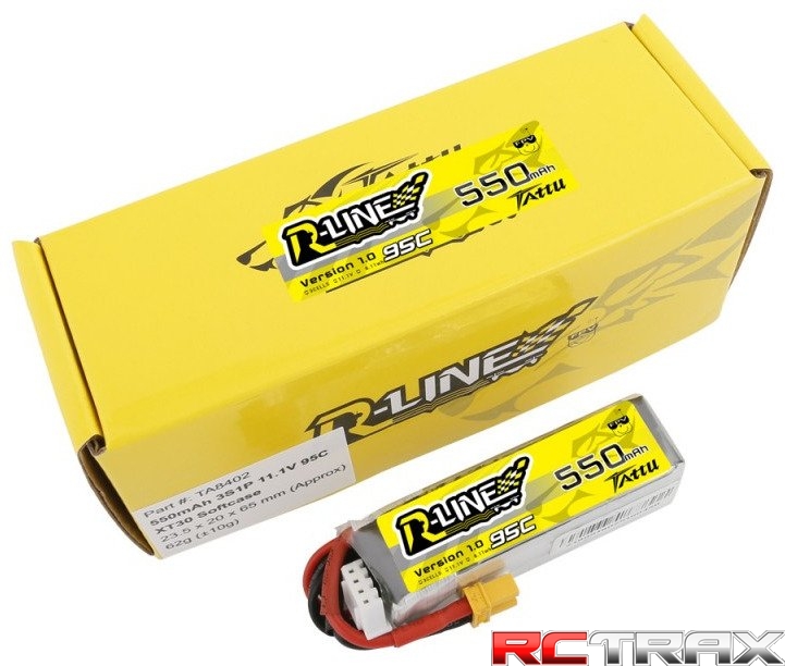 Tattu R-Line battery 550mAh 7.4V 95C 2S1P XT30U-F