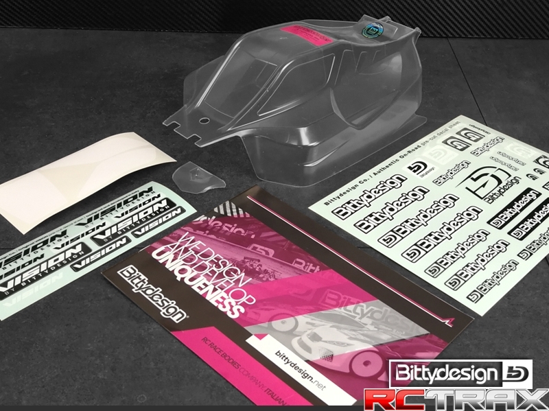 Bittydesign karoseria przeźroczysta ASSOCIATED RC8 B3.1e/RC8 B3.2e - wstępnie wycięta