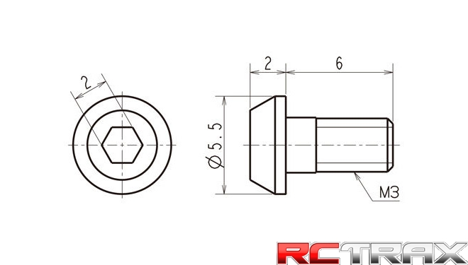 Reve D RT-008 Super Precision Machine Cut Titanium Spur Gear Screw (4pcs)