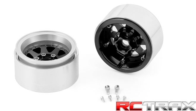 Aluminiowe felgi skręcane crawler 1.9'' skala 1/10 - 2szt - blac
