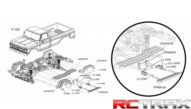 Carisma 16149 SCA-1E Inner Fenders Set WB 285mm / 313mm / 324mm