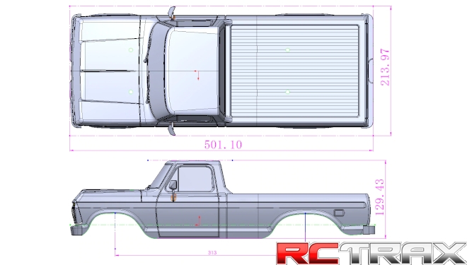 Carisma karoseria 16157 SCA-1E Ford F-150 wheelbase 313mm
