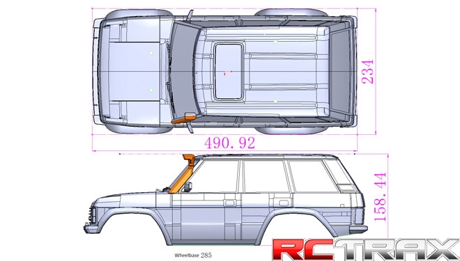 Carisma 16329 Nadkola SCA-1E Range Rover 285mm