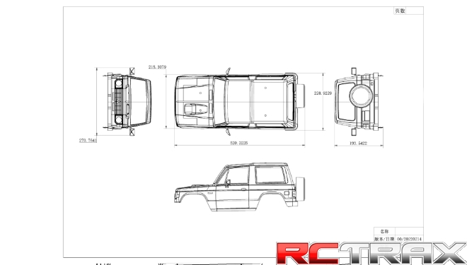 Carisma 16343  SCA-1E PAJERO XL-W PAINTED BODY SET 313mm WB