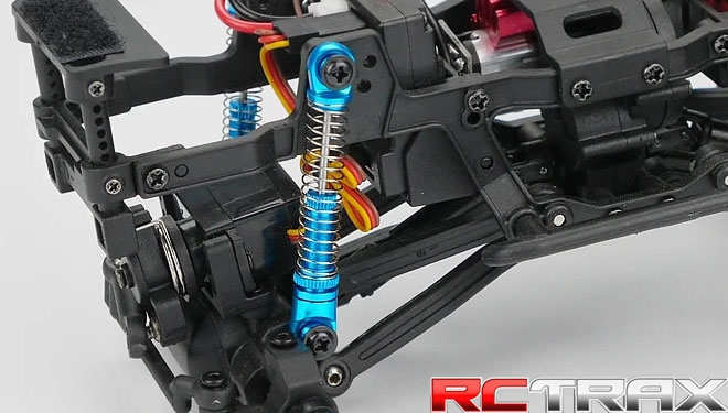 Carisma 16314 amortyzatory MSA-1E alum oil shocks set 1/24 (Blue)