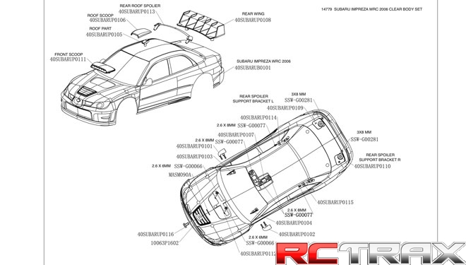 Carisma Subaru Impreza WRC 2006 Clear Body 1/10 190mm