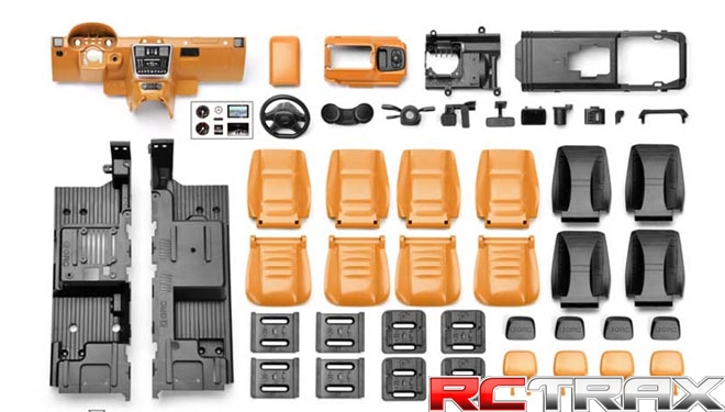 Cockpit Interior Kit Orange Traxxas TRX-4 Mercedes G500 wnętrze do modelu