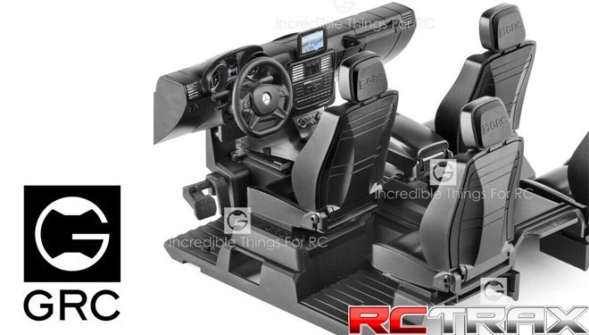 GRC Cockpit Interior Kit Black For Traxxas TRX-4 G500 Benz TRX-6 G63 wnętrze do modelu