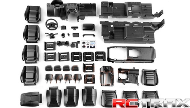 GRC Cockpit Interior Kit Black For Traxxas TRX-4 G500 Benz TRX-6 G63 wnętrze do modelu