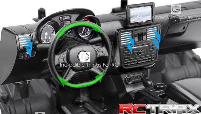 GRC Cockpit Interior Kit Black For Traxxas TRX-4 G500 Benz TRX-6 G63 wnętrze do modelu