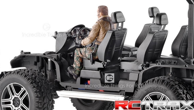 GRC Cockpit Interior Kit Black For Traxxas TRX-4 G500 Benz TRX-6 G63 wnętrze do modelu
