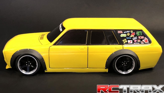 Datsun 510 wagon widebody APlastics karoseria przeźroczysta + poszerzki