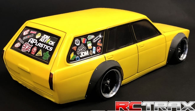 Datsun 510 wagon widebody APlastics karoseria przeźroczysta + poszerzki