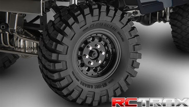 Felgi plastikowe Gmade NR01 Black Beadlocks Offroad Crawler Wheels 1.9