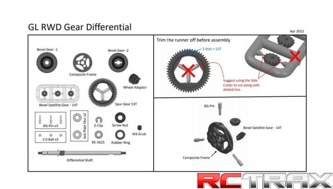 GL-Racing GL-GD-001 GL Gear Differential for GLR/GLR-GT/GL-F1/MR03