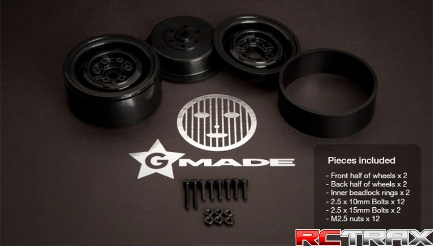 GMADE GM70104 Gmade 1.9 VR01 beadlock wheels (Black) (2)