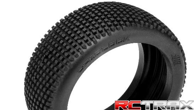 HB RACING 204159 Opona 1:8 Buggy Gridlock Red Compound Tyre 1szt