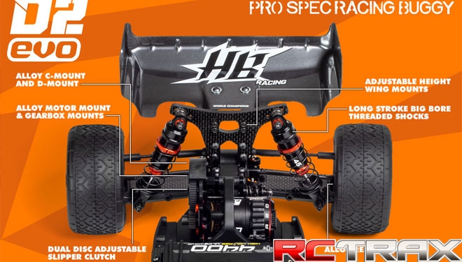 HB RACING D2 Evo 1/10 Competition Electric Buggy 2wd
