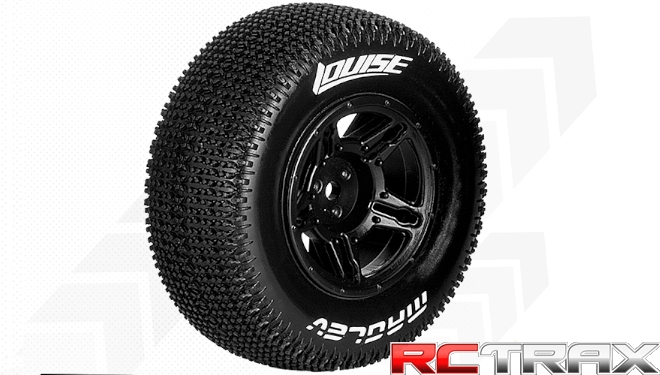Hex 12mm  Louise RC  SC-MAGLEV  1-10 Short Course Tire Set  Mounted  Super Soft  Black Wheels  SLASH 2WD Rear  SLASH 4X4 F/R  L-T3145VBTR 2szt