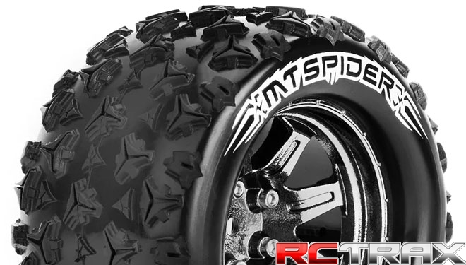 Hex 14mm Louise RC MT SPIDER 1 10 Monster Truck Tire Set Mounted Sport Black Chrome 2.8 Wheels L T3203SBCM Sklep RCTRAX