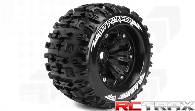 Hex 24mm Louise RC MFT  X CYCLONE  X-Maxx Serie Tire Set Mounted  Sport Black Wheels   L-T3298B 2 szt