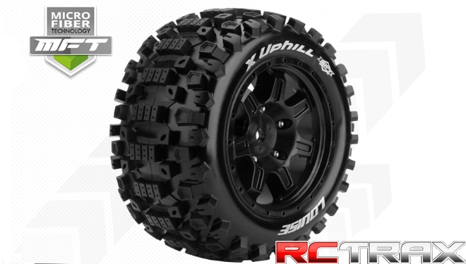 ! Hex 24mm Louise RC MFT  X-UPHILL  X-Maxx Serie Tire Set  Mounted Sport Black Wheels   L-T3297B 2szt