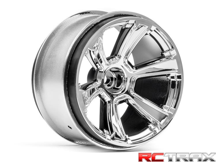 HPI 115324 6-SHOT MT WHEEL (CHROME/2PCS)