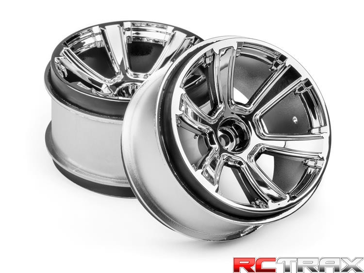 HPI 115324 6-SHOT MT WHEEL (CHROME/2PCS)